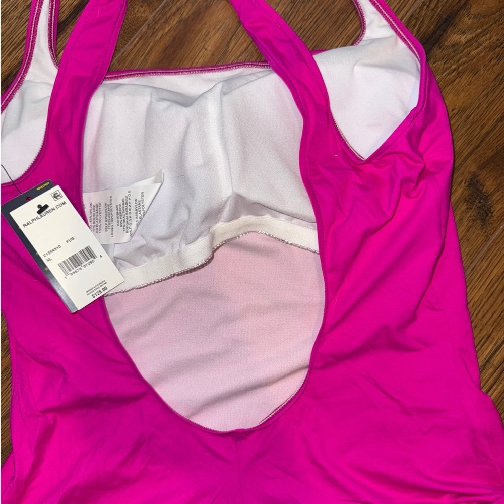 Polo Ralph Lauren Women’s Pink One Piece Swimsuit XL New with Tags!! - Picture 5 of 7